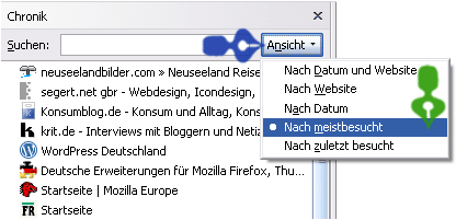 Die Sidebar Chronik