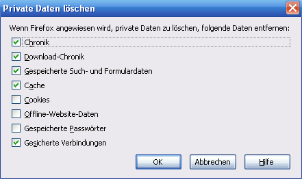 Daten löschen
