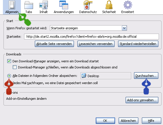 Dialogbox Downloads